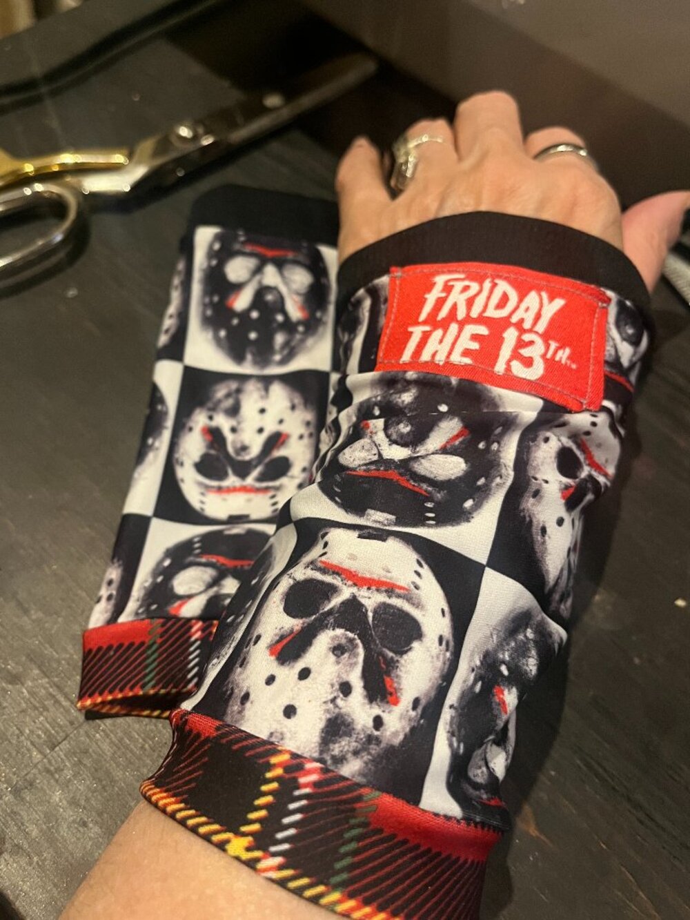 Handmade Friday the 13th Wrist Cuffs